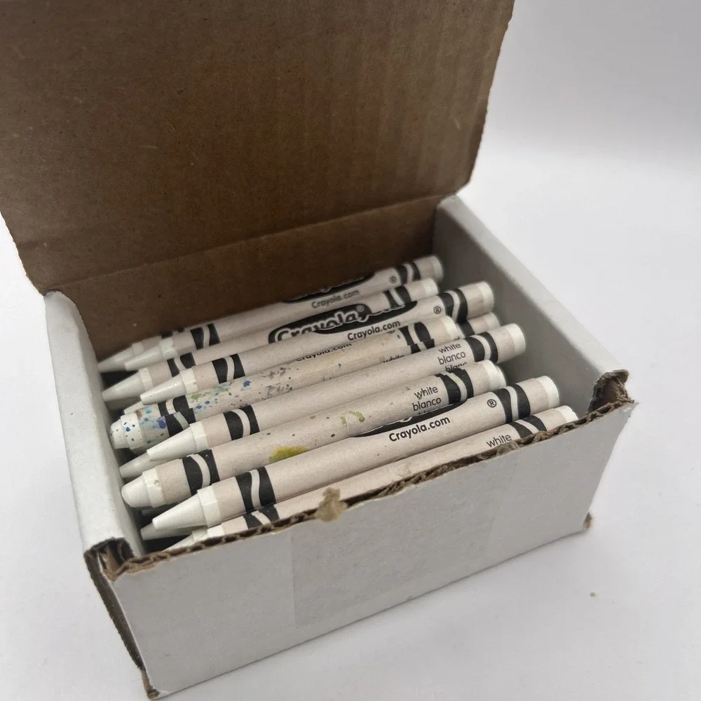 Crayola White Crayons – 50 Count Lot (47 New, 3 Used) Bulk Art And Craft Supply